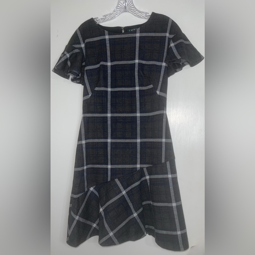 Lauren Ralph Lauren Plaid Fit and Flare Dress - Size 4
